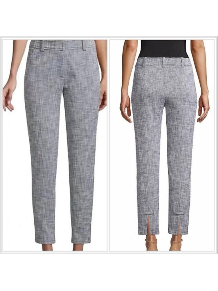 Women's Trina Turk Indigo/White Jaguar Ankle Pants Size 8 Nwt